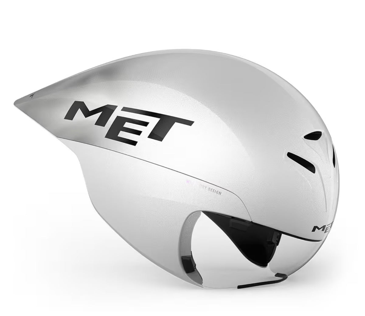 Met Casco Drone Wide Body II Blanco Metálico