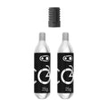 Crank Brothers Cartuchos de CO2 de 25 g (2 unidades) con Cabeza Klic