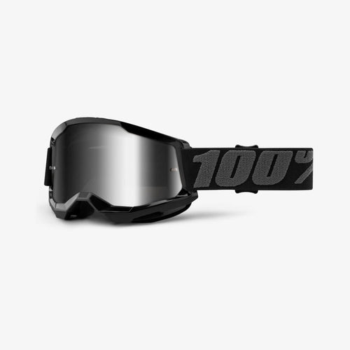 100% Goggle Strata 2 Black Mirror Silver