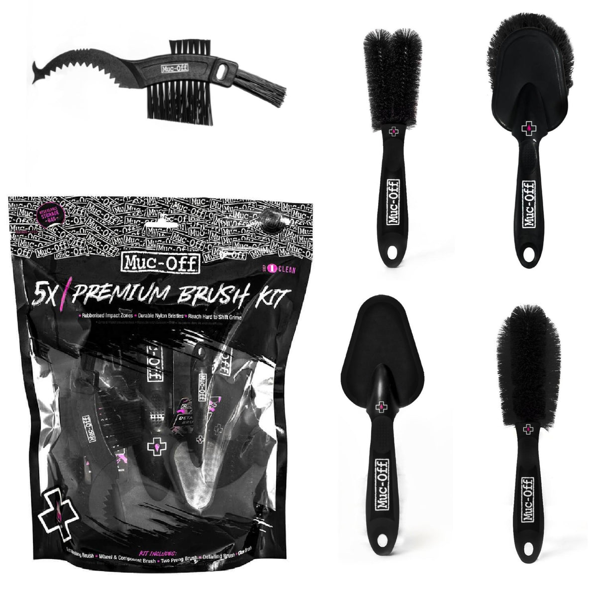 Muc-Off Set de 5 Cepillos